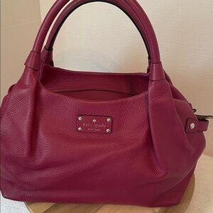 kate spade Plum Pebble Leather Shoulder Bag
